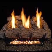 RH Peterson 24 inch Vent Free Live Oak Log Set and Millivolt Burner